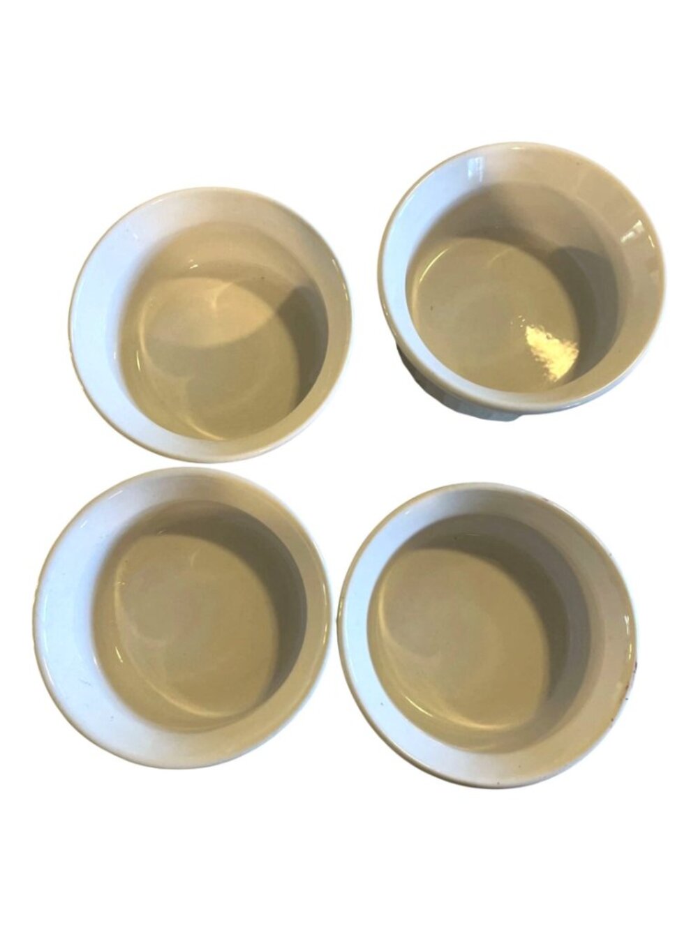 Corning Ware French White Ribbed 7 Oz Ramekins 200 ML. Set Of 4 - Picture 5 of 6